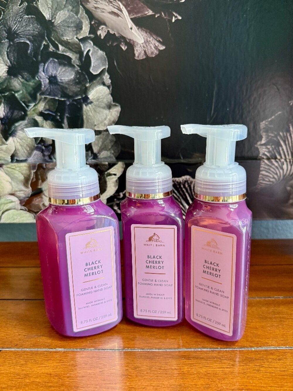 NEW 3-Pc BLACK CHERRY MERLOT Foaming Hand Soap Bath & Body Works